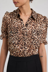 GENERATION LOVE MINA LEOPARD GEORGETTE SHIRT